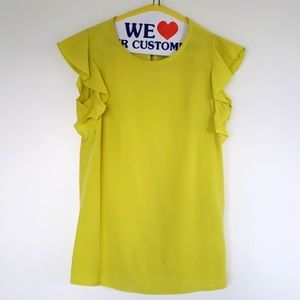 kate spade new york Flutter Sleeve Silk Blouse